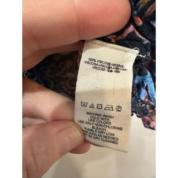 Free People Free Spirit Printed Off-The-Shoulder Bell Sleeve Top Boho Festival S - Picture 6 of 8